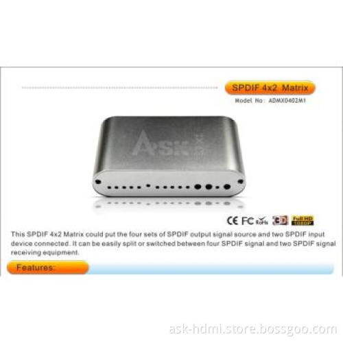Spidf/ Toslink HDMI 4 x2 switch splitter